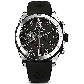 Armand Uhr nicolet s05 a714agn-gr-gg4710n automatische Chronographenuhr für Männer Analog Quarzuhr mit A714AGN-GR-GG4710N Gummiarmband