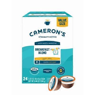 Cameron's Breakfast Blend Light Roast Coffee Pods, 24 ea