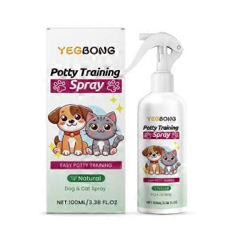 @26-27 Pet Toilet Training Spray 1 Box Pee Pad and Tray Training Aid for Cats and Dogs of All Breeds Ready to Use Straight from the Bottle or Tub