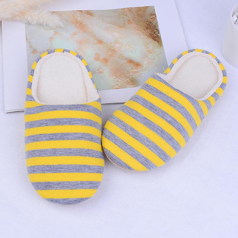 1 زوج من النساء الرجال المنزل داخلي المضادة للانزلاق النعال الشتاء دافئ القطن شبشب أحذية