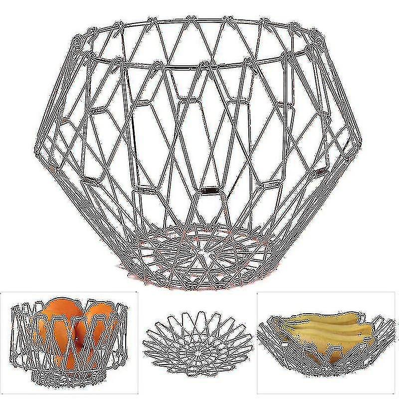 Fruit Basket Transformable Decorative Wire Metal Flexible Stainess Steel