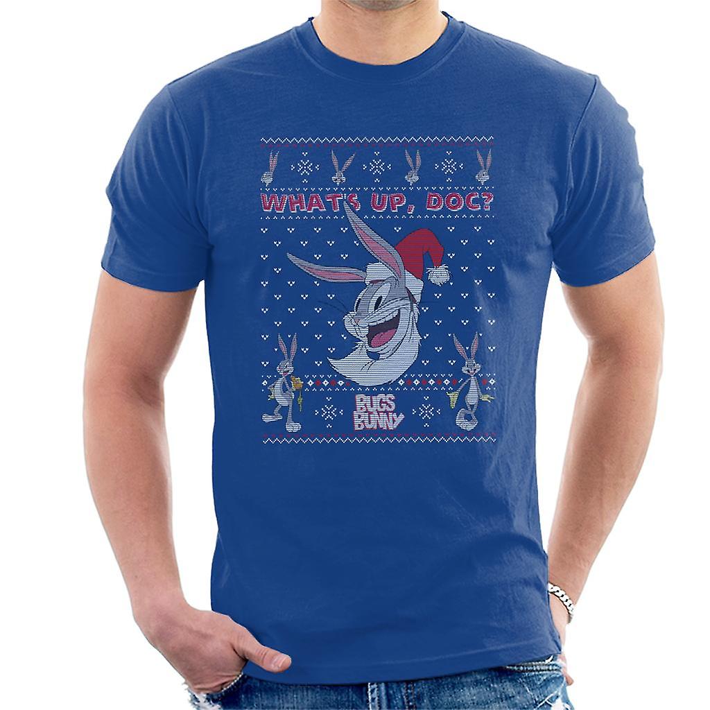 Looney Tunes Christmas Bugs Bunny What's Up Doc Men's T-Shirt