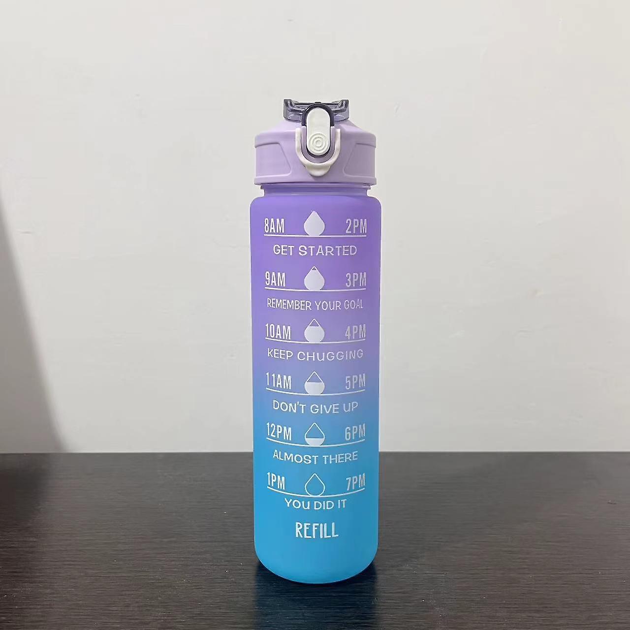 900ml Wasserflasche mit Strohmädchen Große tragbare Reiseflaschen