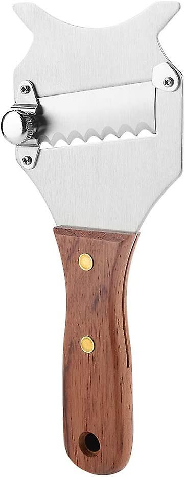 Professional stainless steel truffle slicer with non-slip wooden handle, adjustable blade thickness for smooth slicing Chocolate Truffles Cheese Veget
