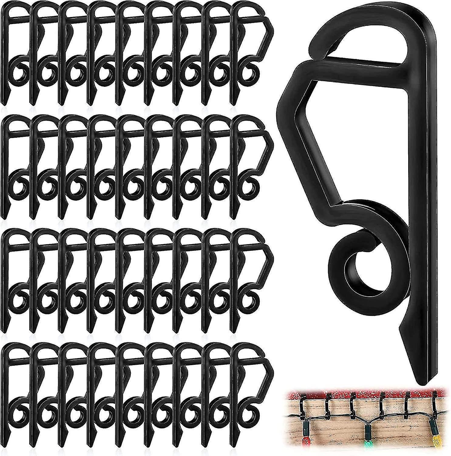 Screw-in Hooks Christmas Light Clip,weatherproof Outdoor Gutter Clips Holiday Gutter Hooks for Chris