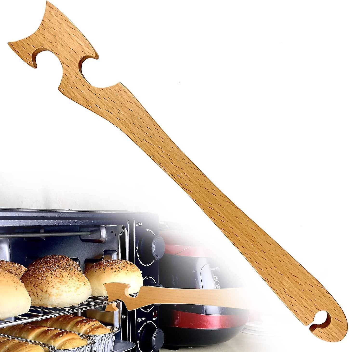 Oven Rack Puller,oven Accessories Are Made Of Beech Wood And Very Smooth,rack Hook For Oven Has Enough Length Of Handle,tool Toaster Can Effectively P
