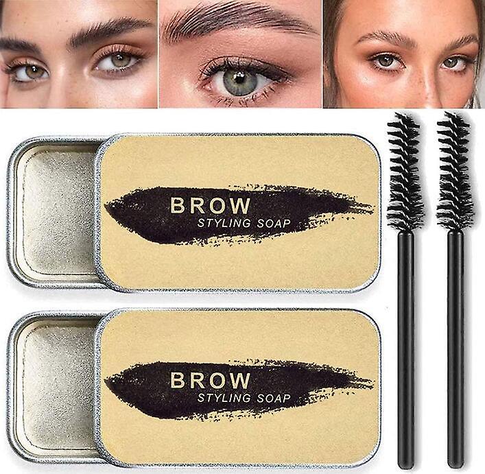 2PCS Waterproof Eyebrow Balm Long Lasting Eyebrow Defining Balm