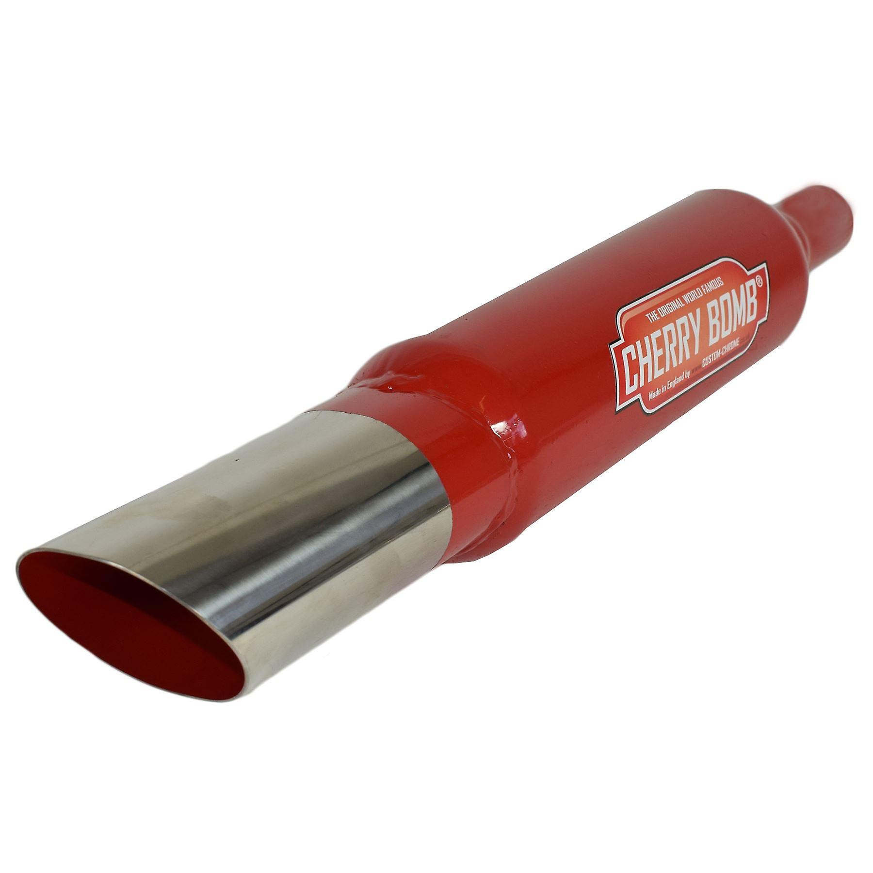 Cherry Bomb Universal Tail Bomb Chrome Tail Pipe Oval End Exhaust Pipe Back