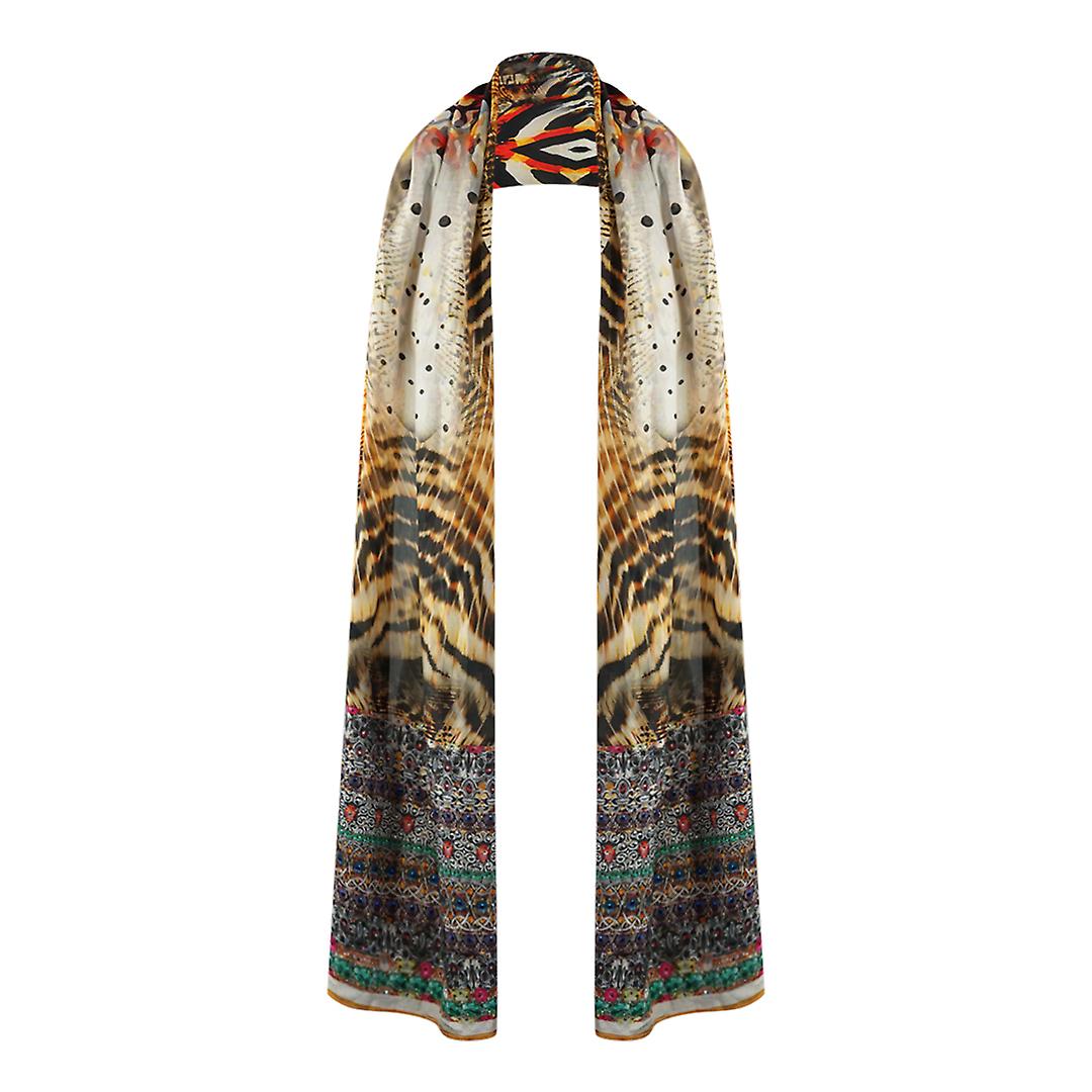Inoa Golden Eagle 120214 Brown Long Rectangular Scarf