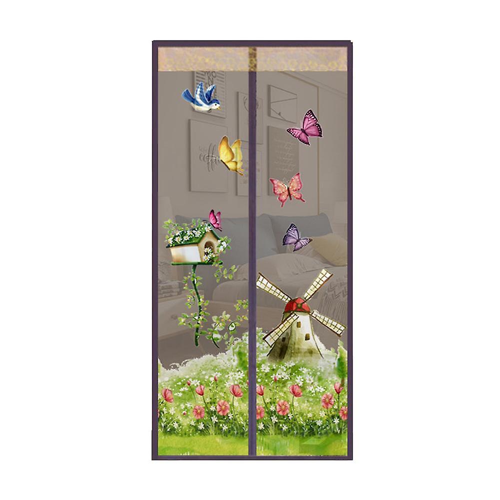ZHOUBA Butterfly Windmill Summer Magnetic Screen Window Door Anti Mosquito Fly Curtain