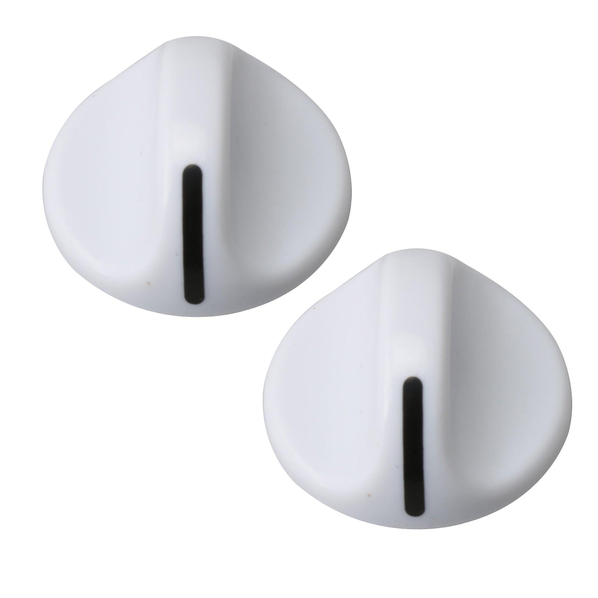 2 Pieces 131965300 White Dryer Knob Timer Knob Replacement Part PS419092
