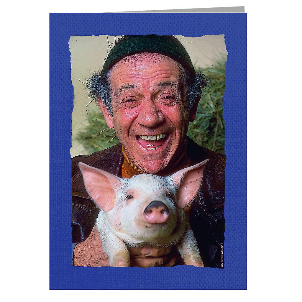 TV Times Sid James Holding A Pig Greeting Card