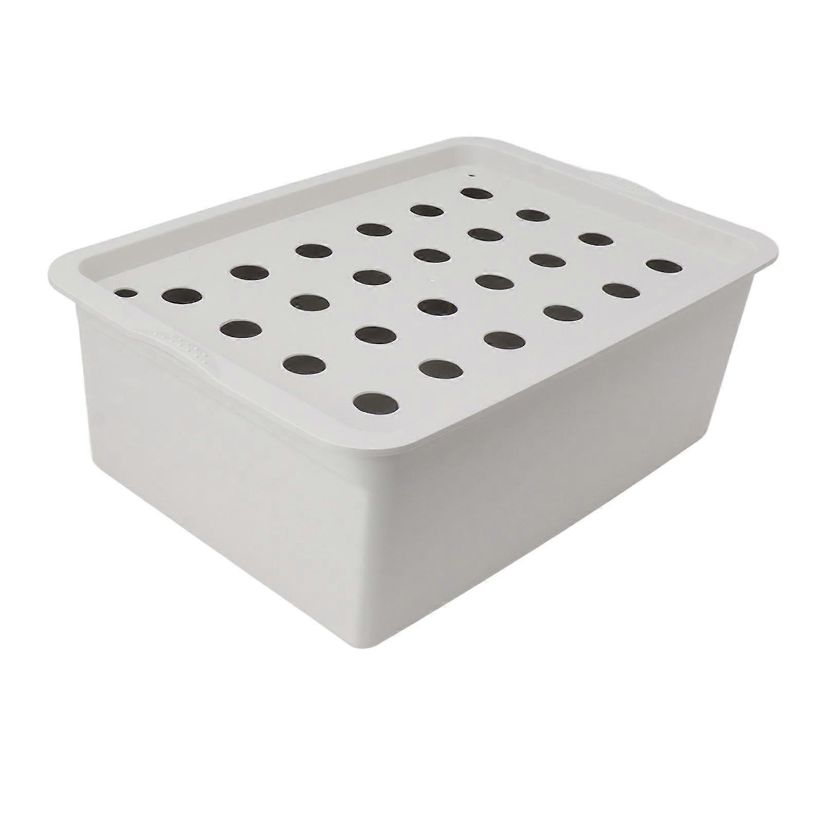 24 Holes Gray Hydroponic Growing Box with Timer & Oxygen Pump