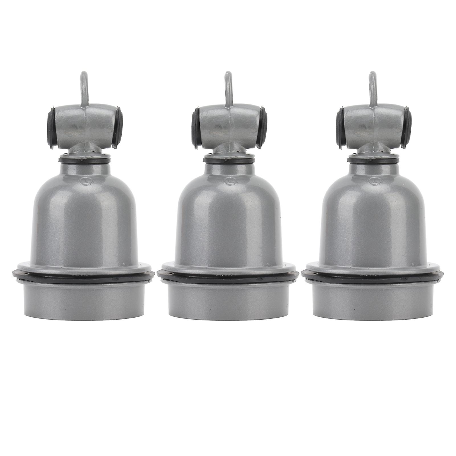 3PCS E27 Interface Lamp Socket Waterproof Thermal Insulation Small Tee Ceramic Light Holder