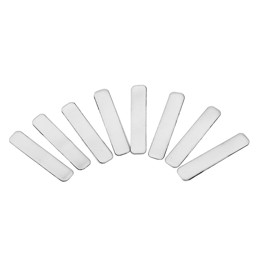 8 strips of tape to add weight to a tennis racket or golf club