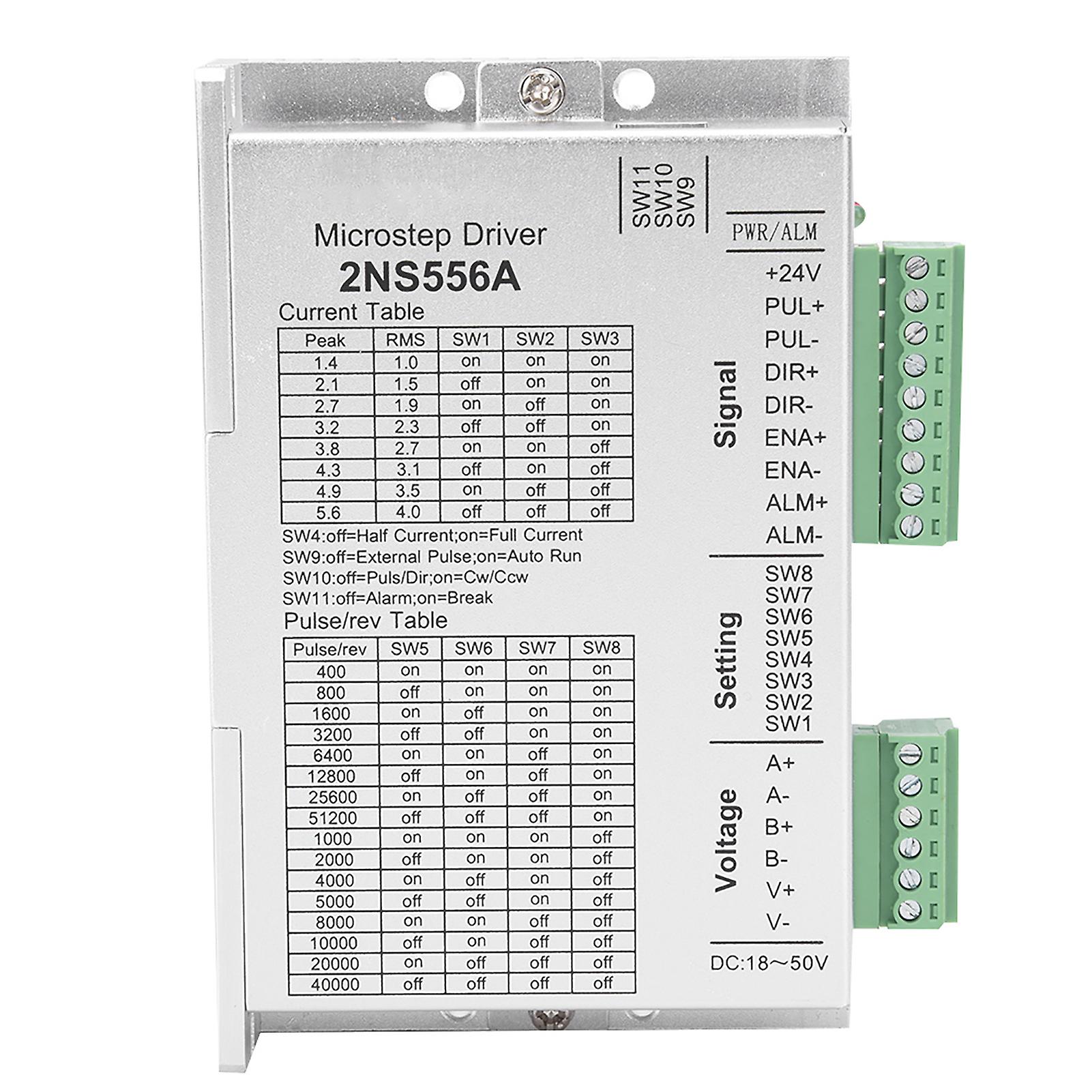 Stepper Motor Driver 2-Phases NEMA23 2NS556A with 32-Bits Digital Signal Processing for Precise Motion Control and High Performance