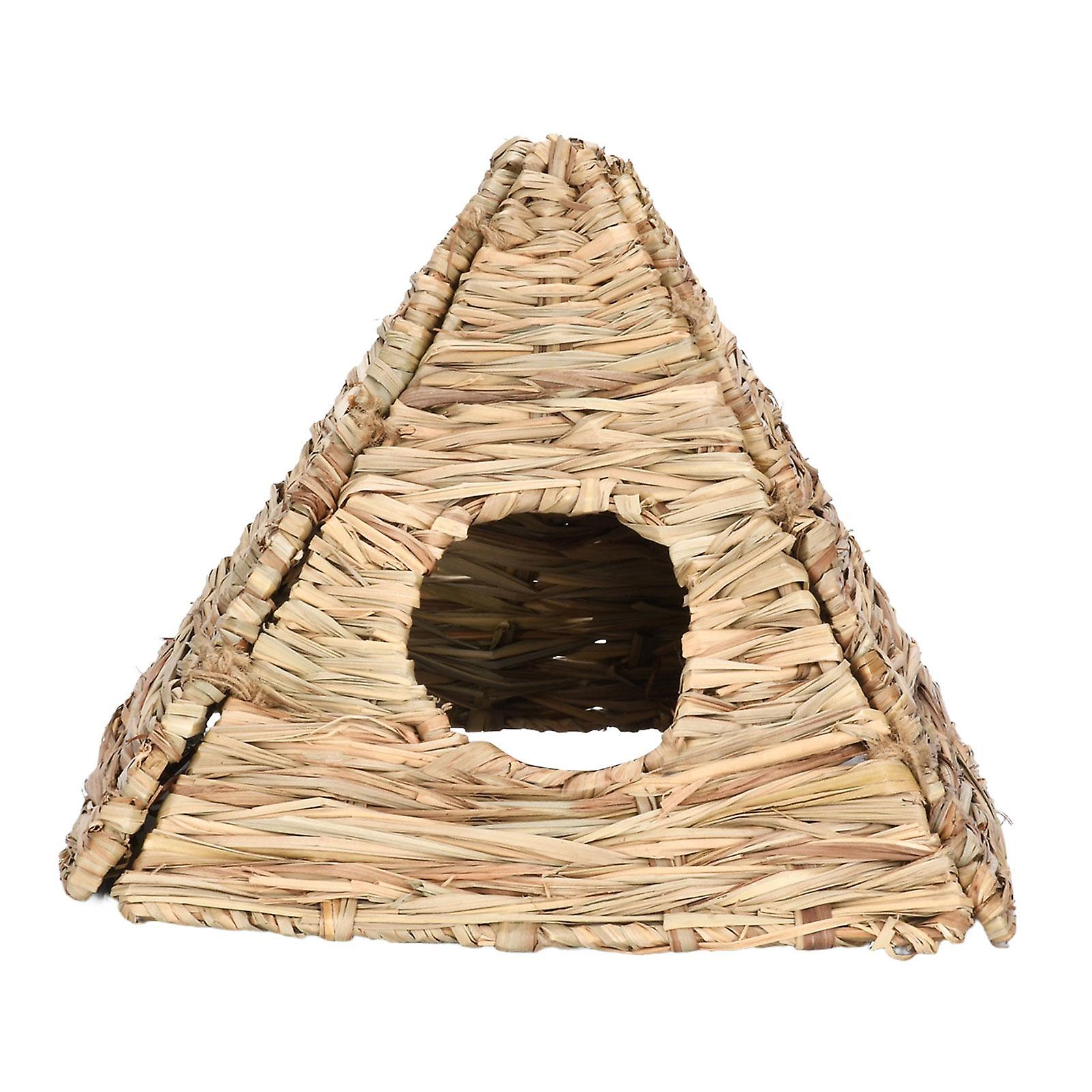 Grass House for Rabbit, Foldable Toy Hut, Comfortable Hut for Rabbits, Guinea Pigs and Small Animals to Play,Sleep and Eat