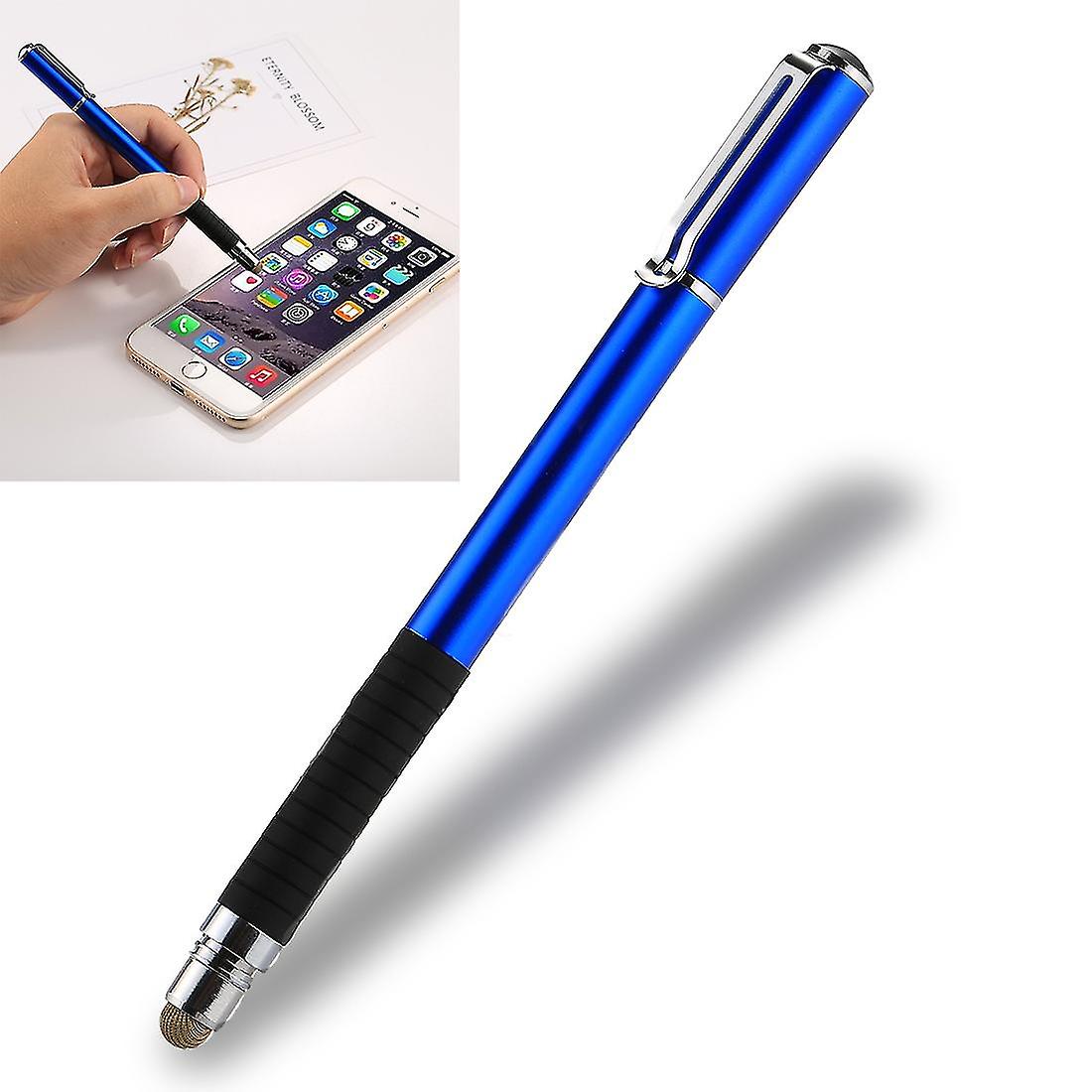 Universal 2 In 1 Round Thin Tip Capacitive Pen Stylus Dark Blue