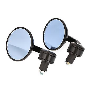 Veeki 22mm all-aluminum round handle mirror motorcycle handle rearview mirror/reversing mirror/reflector(blacka pair)