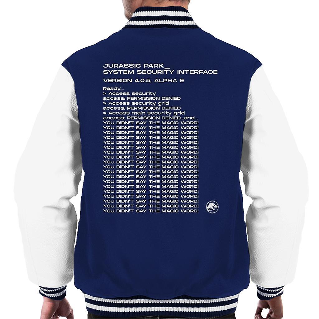 Jurassic Park System Security Interface Men's Varsity Jacket