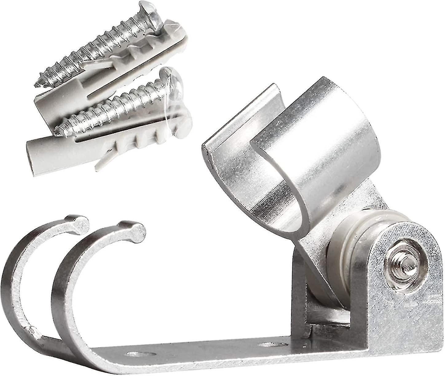 Adjustable Wall Mount Shower Head Holder with Strong Adhesive and 2 Hanging Hooks