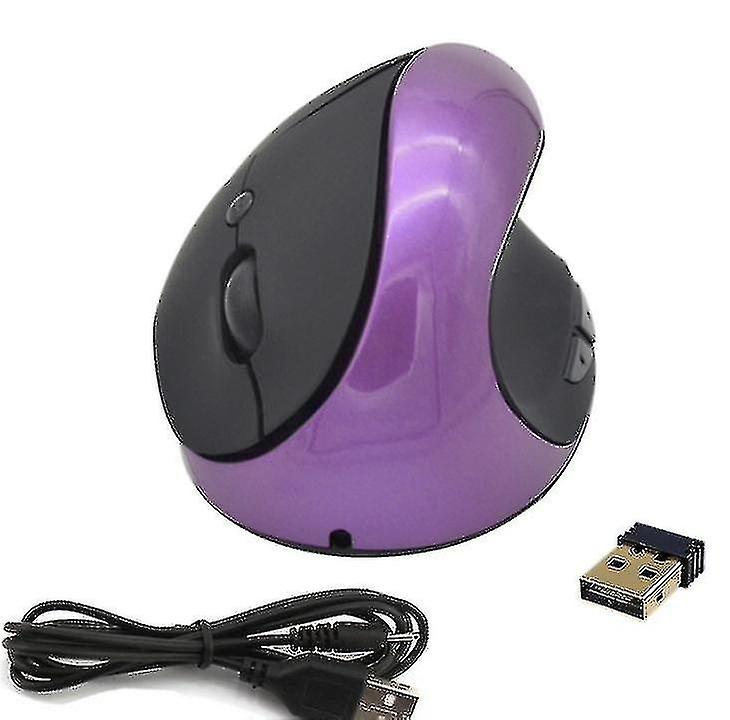 Wireless Ergonomic Vertical Mouse Laptop Optical Mouse, Purple
