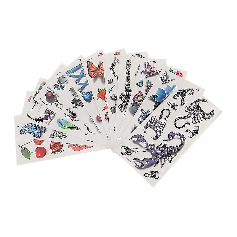 12sheets Halloween Temporary Tattoos For Halloween Decorations