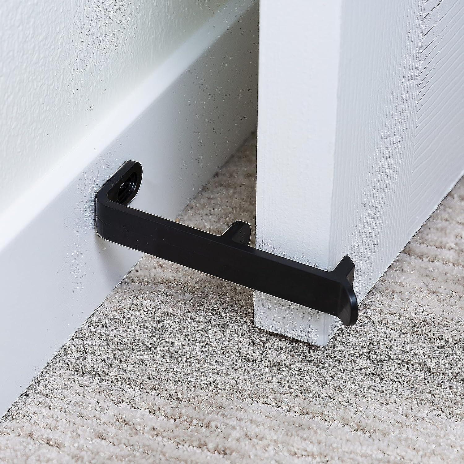 2 Stück Türstopper oder Stütze, ABS Anti-Kollisions-Anti-Quetsch-Bodenmontage-Türstopper, Türstopper Wandstütze offen halten