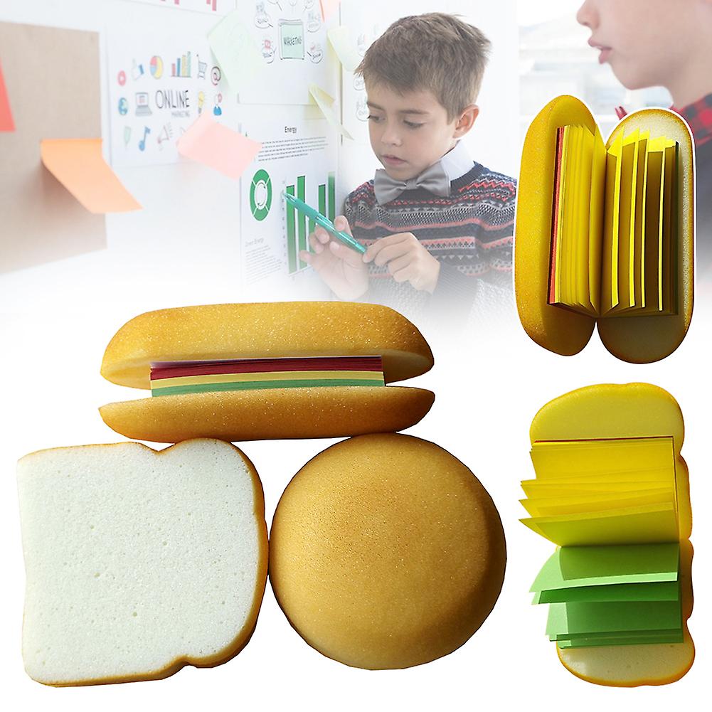 Burger Sandwichs Diary Shape Memo Pad Stickys Note Super Stickys Self Adhesive Removable Stickys Note School Office Supplies