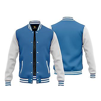 Varsity Sky Blue Letterman Baseball Wool & White Real...