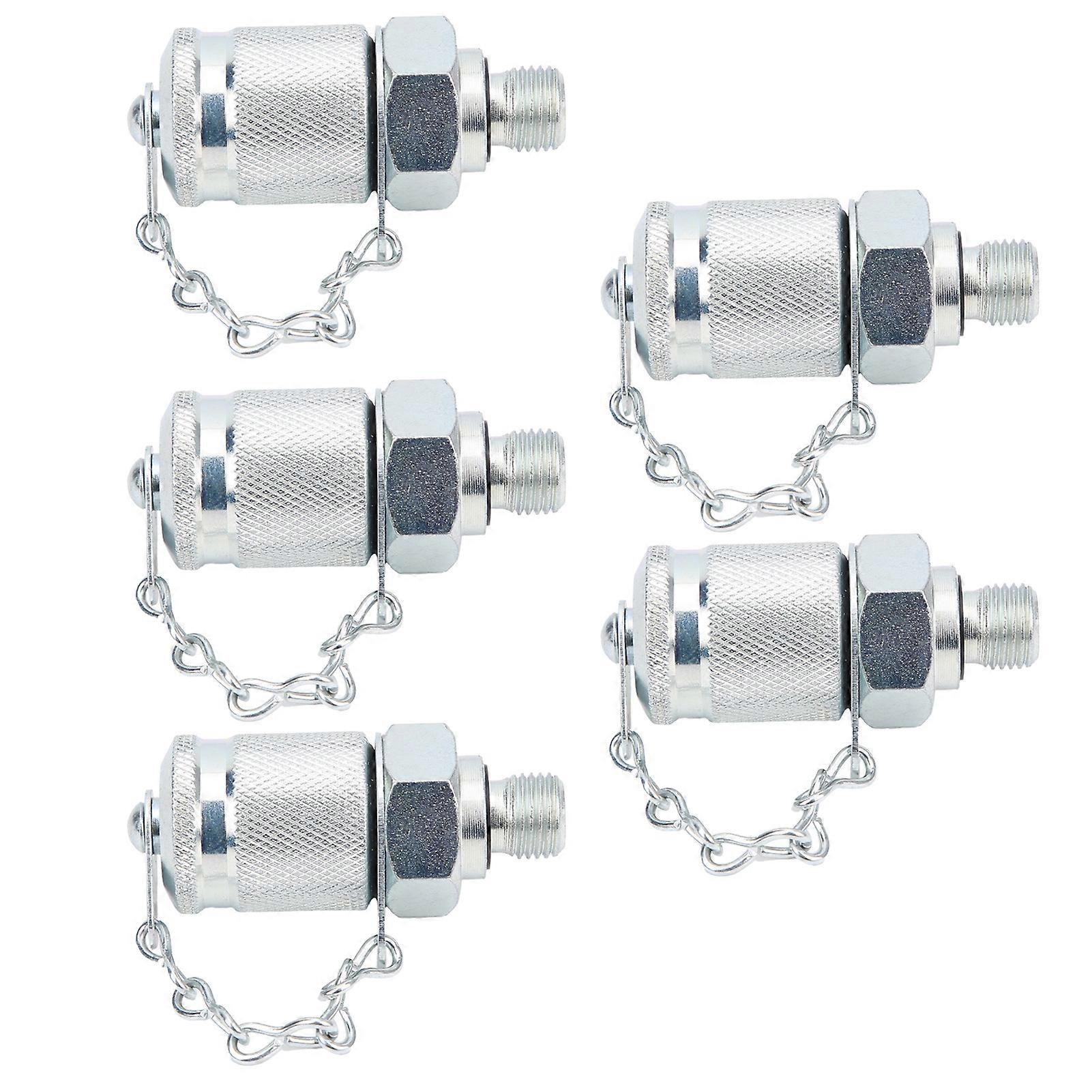 5Pcs Hydraulic Testing Adapter Thread Test Coupling Connectors Pressure Measuring PT/PPTM10 x 1