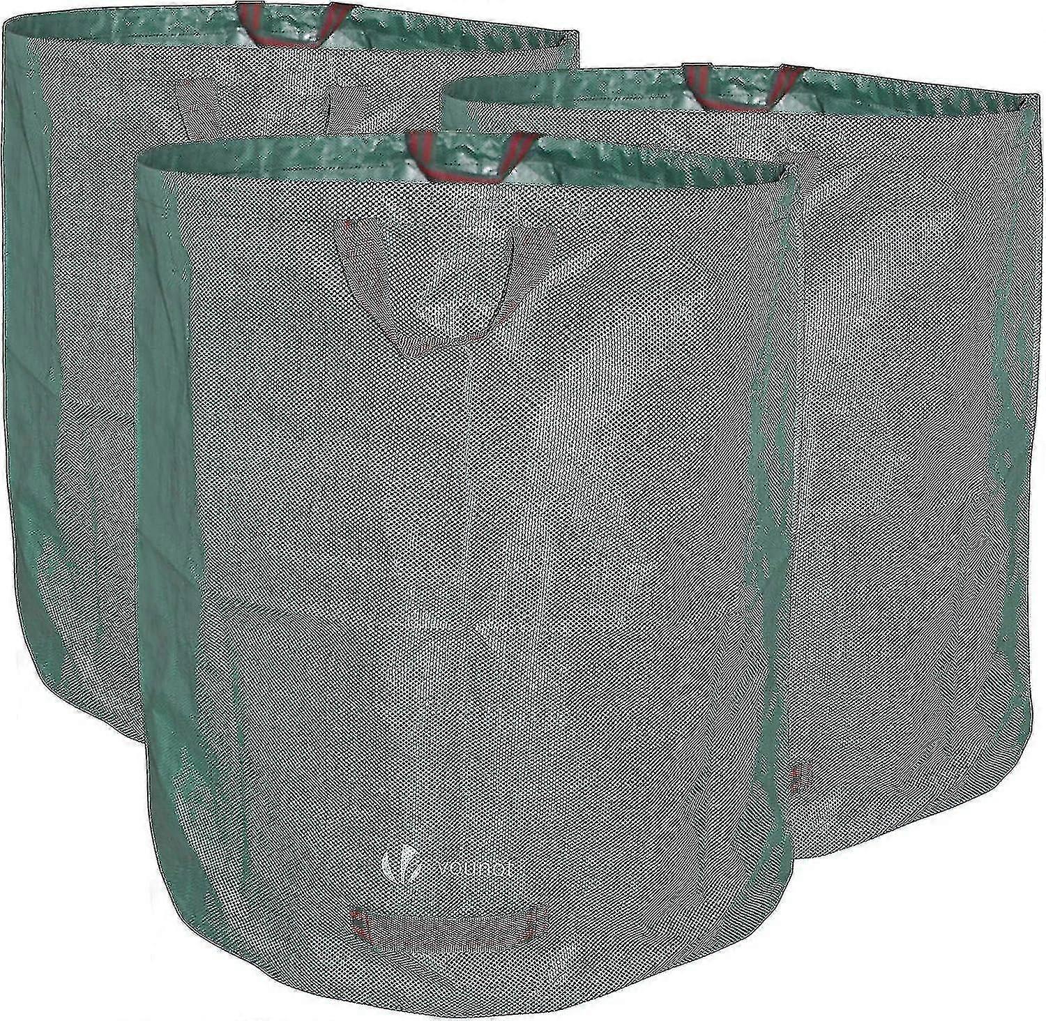 XXL أكياس حديقة مجموعة من 3 - 272L أكياس نفايات حديقة الثقيلة ، مادة PP دائمة للاستخدام في الحديقة والهواء الطلق