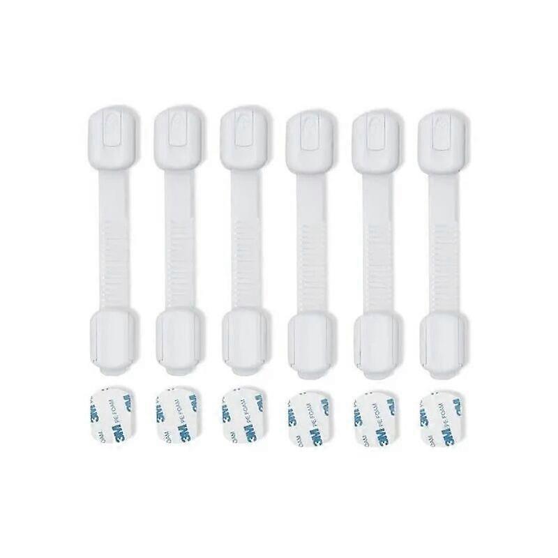 PVC Child Safety Multifunctional Padlocks Use 3M Adhesive 6PCS