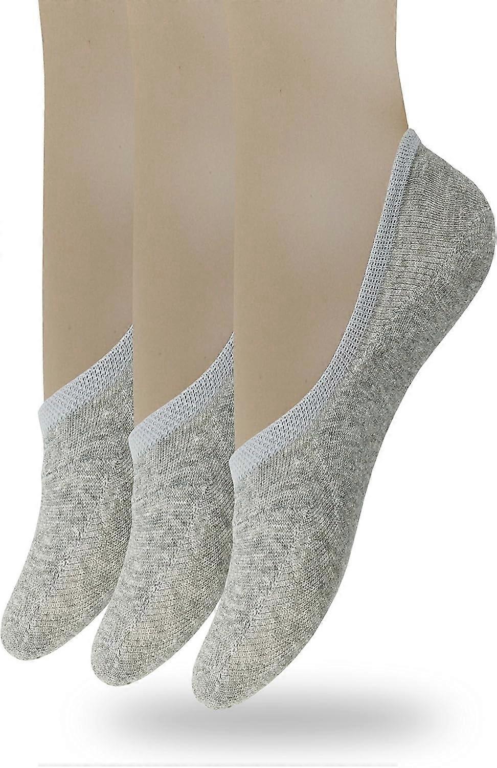 Women's Socks with Reinforced Toe Non Slip Thin Invisible Flat Boat Liner Low Cut Cotton Casual 3 Pa