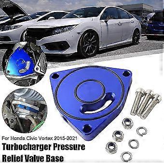 Blue Billet Blow Off Valve Spacer For 2015-2021 Honda Civic 1.5T Coupe - BOV Plate