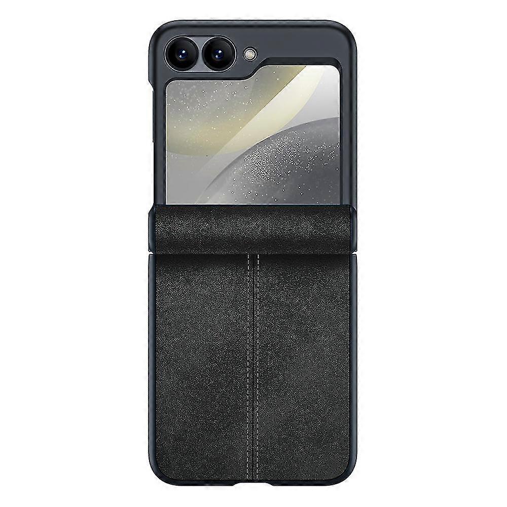 For Z Flip 6 Case, Built-in Small Screen Protector Pu All-inclusive Shockproof Case With Hinge