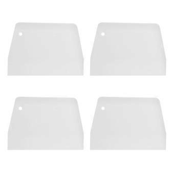 4Pcs Trapezoid Plastic Dough Scraper Dough Cutters Multipurpose Kitchen Scrapers Gadgets for Cake, Pastry, Bread Baking Supplies