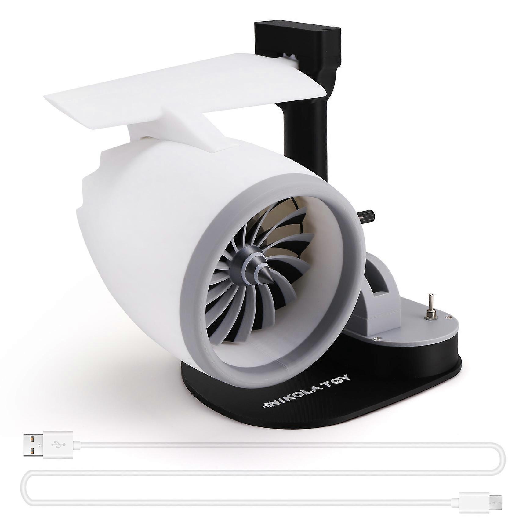Ventilateur à jet USB Ventilateur de moteur turbosoufflant de bureau Ventilateur à jet turbo imprimé en 3D avec dispositif d’atomisation Re