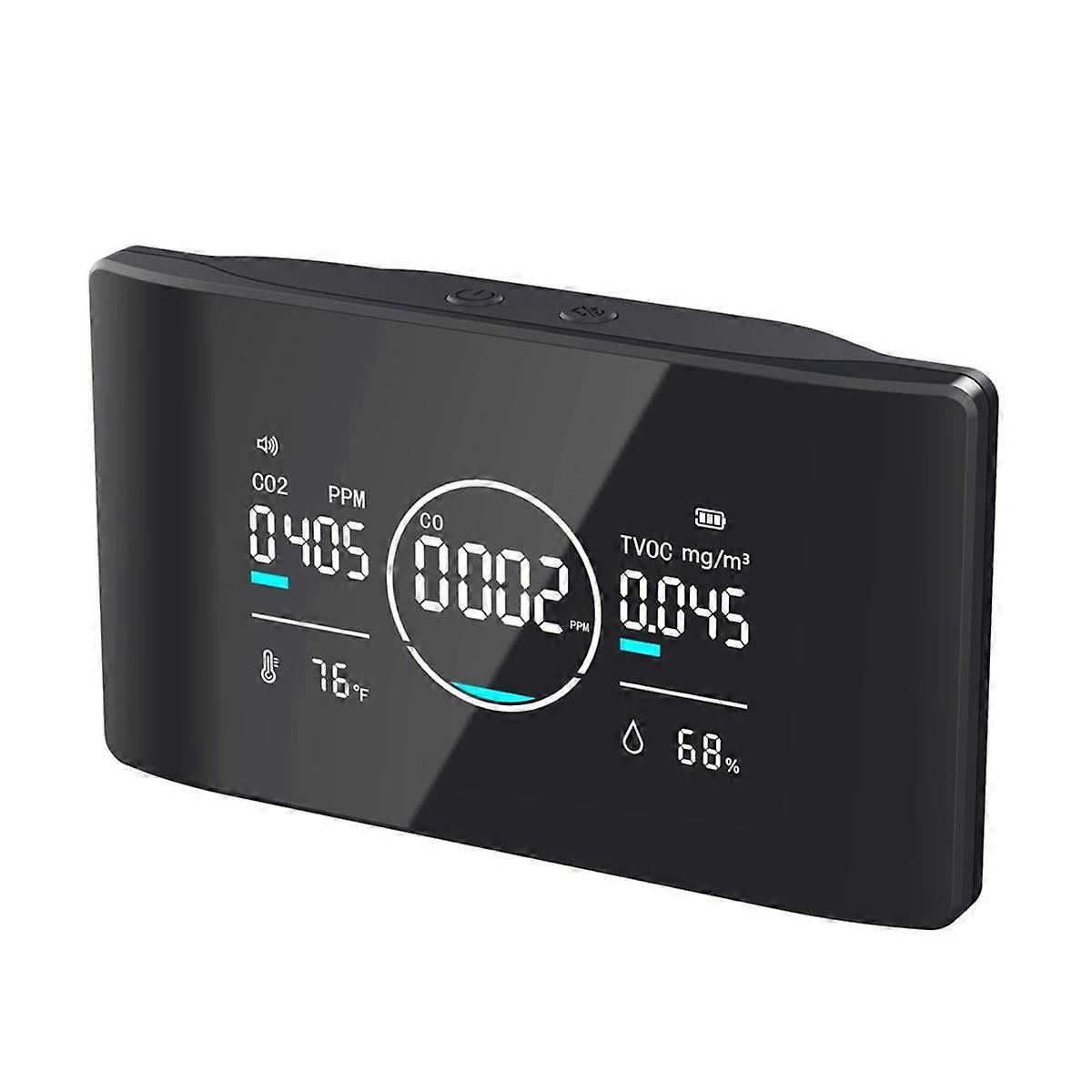 Air Quality Monitor with Portable Sensors for CO, PM2.5, CO2,Temperature & Humidity,for Home & Office & School