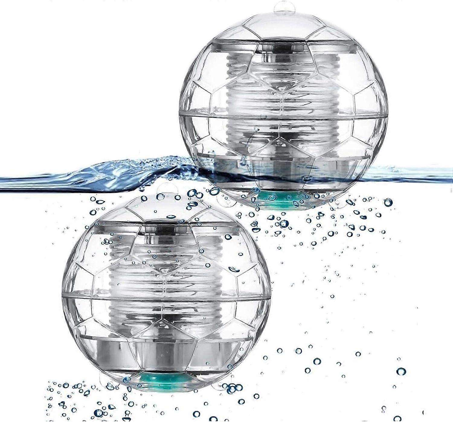 2 Pack Floating Solar Pool Light LED Lighting Automatic Color Changing Waterproof Ball Solar Lamp for Garden Pond