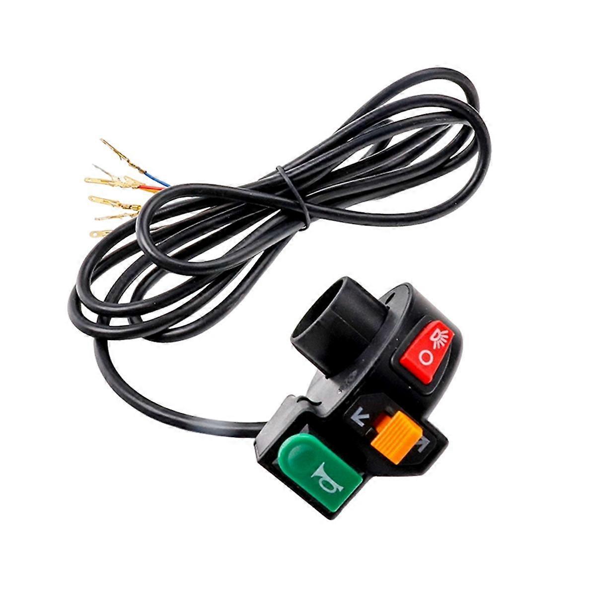 Electric Scooter Handle Switch Turn Light Horn Head Light Control Switch 3-In-1 Switch for Citycoco