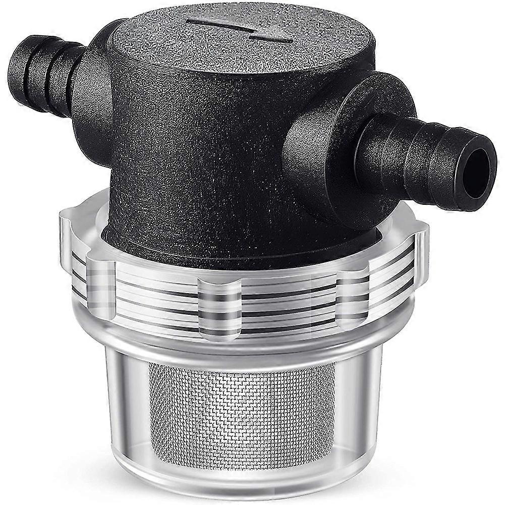 Water Pump Strainer,3/8 Inch Hose Barb In-Line Strainer Twist-on Pipe Sprayer Filter Pump 12V DC 80