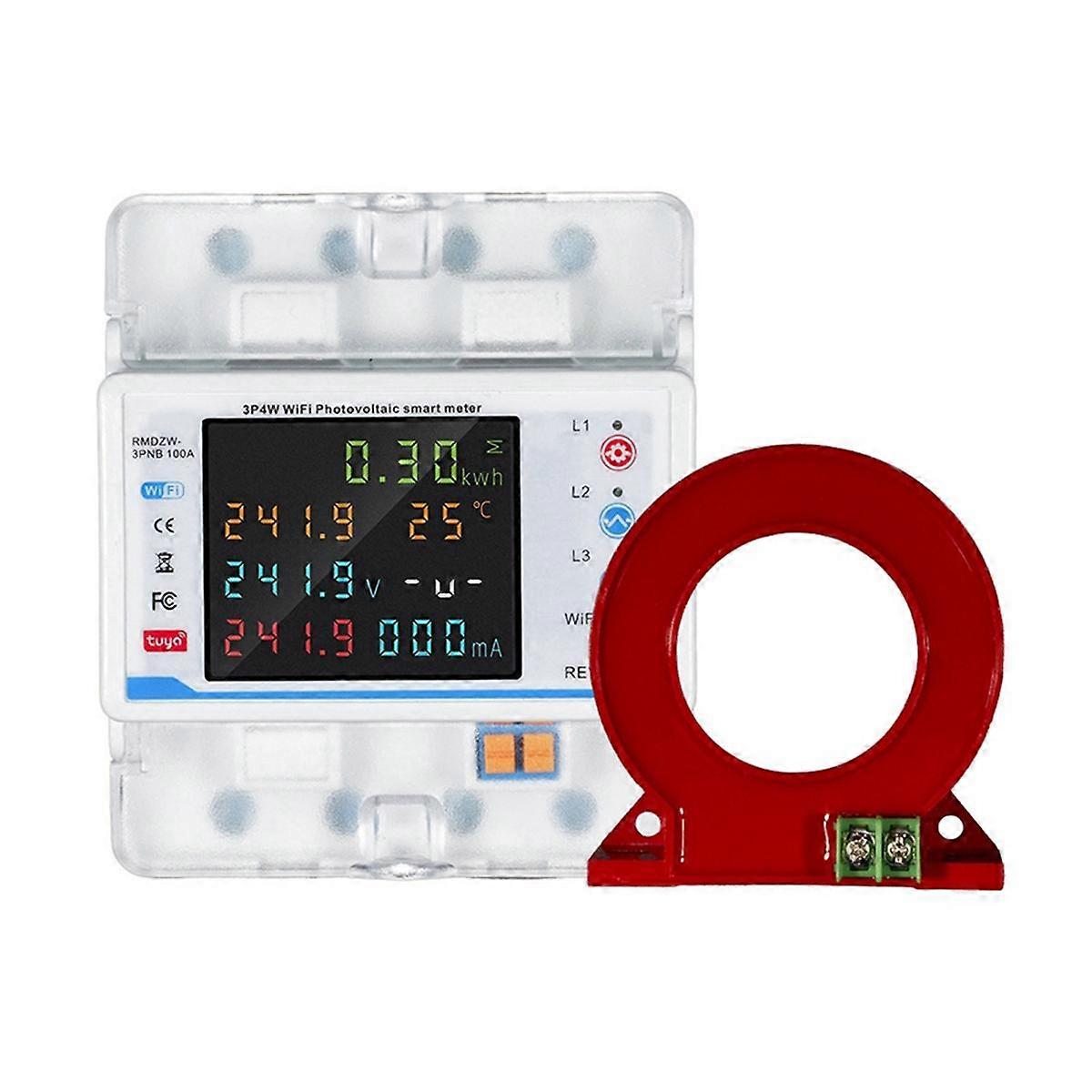 Tuya WiFi Intelligent Circuit Breaker Automatic Reclosure Protector 3P4W Power Meter Three Phase Re