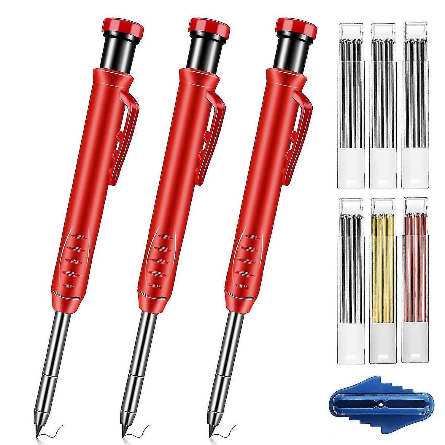 Mechanical Carpenter Pencils Kit With Sharpener Center Finder Woodworking Marking Tool For Architect