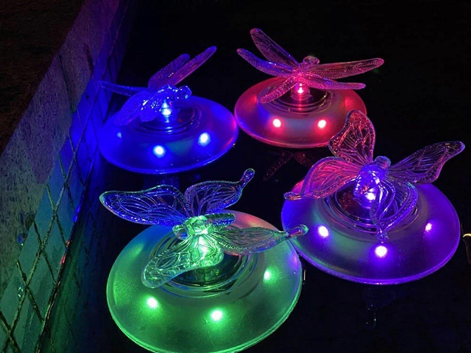 2Pcs Solar Floating Pool Lights LED Floating Night Lights Decorations
