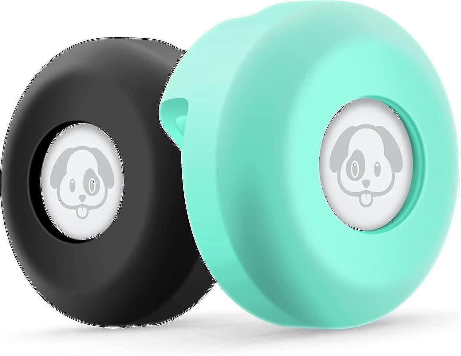 Airtag الكلب طوق حامل [2 حزمة] سيليكون للماء واقية الهواء العلامة القط طوق غطاء