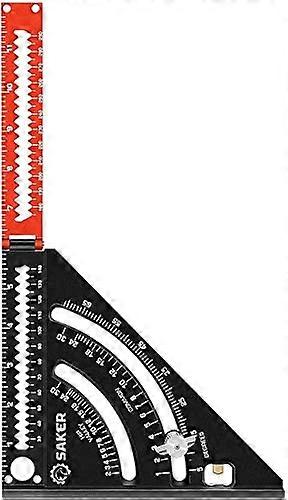 ZK-Aluminum alloy folding triangular ruler protractor layout gauge layout tool belt base carpentry multi-angle measuring tool