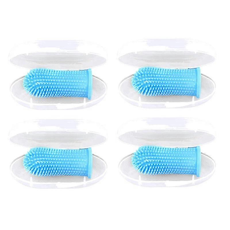 Dog Toothbrush, 360 Finger Toothbrush Kit, Ergonomic Design, Full Surround Bristles for Easy Teeth