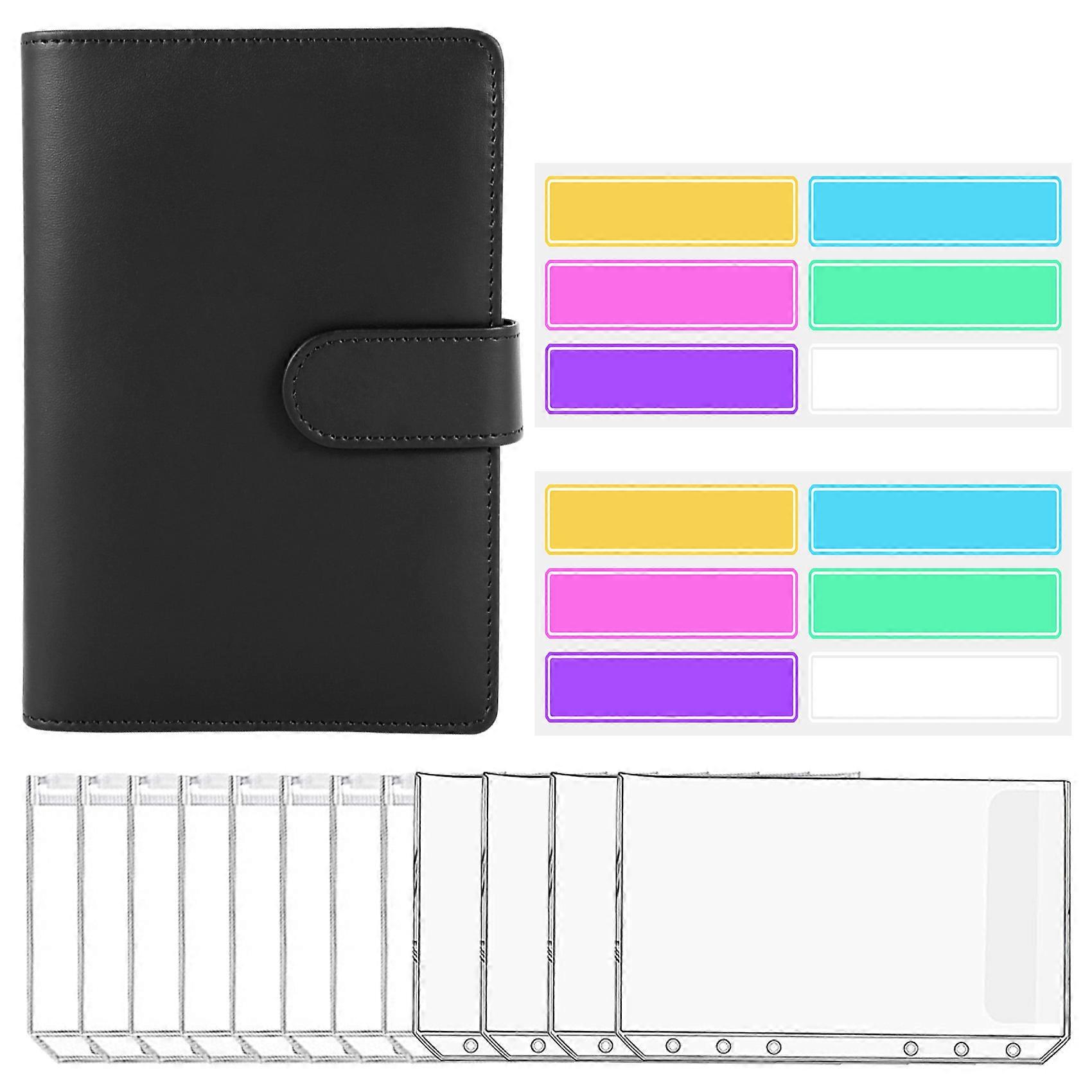 A6 Binder and 12 Transparent Envelopes System Budget Planning Notepad Binder Budget Money Envelope