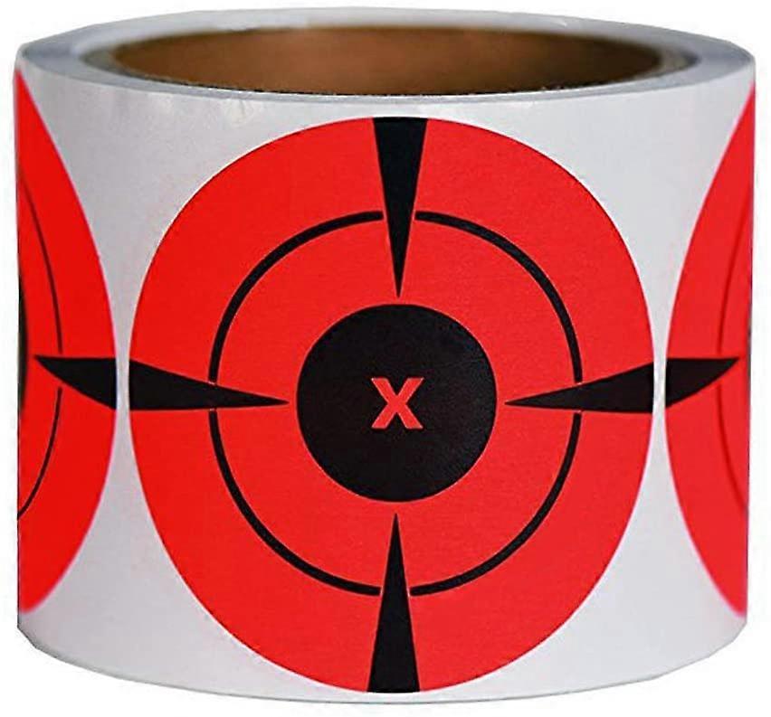 Target Sticker Roll, Self Adhesive Shooting Targets, Bright Fluorescent Red Shooting Targets